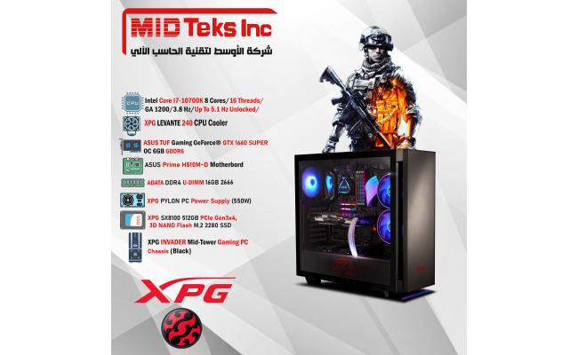 Gaming Desktop (MID-24) , CPU INTEL I7-10700F, DDR4 /16GB ,SSD 512GB , GTX 1660 ,ASUS MB H510M,XPG PYLON 550W ,XPG INVADER Chassis (Black)